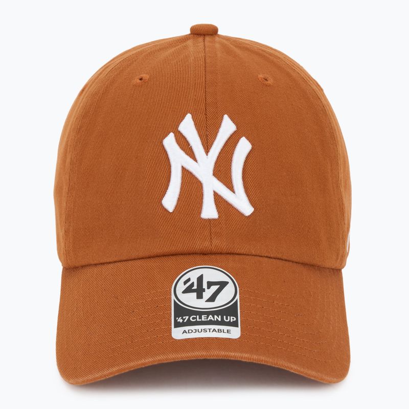 47 Марка MLB New York Yankees CLEAN UP изгоряла оранжева бейзболна шапка 2
