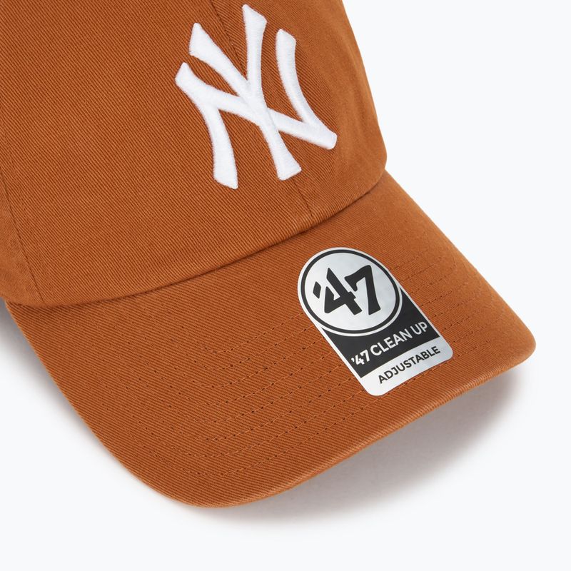 47 Марка MLB New York Yankees CLEAN UP изгоряла оранжева бейзболна шапка 3
