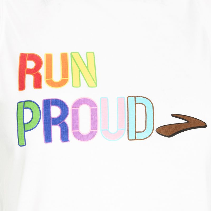 Дамска тениска за бягане Brooks Distance Graphic Tank white/rainbow/brow 3