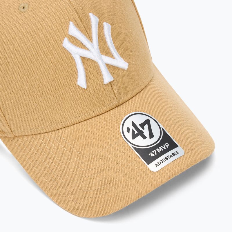 47 Марка MLB New York Yankees MVP светлокафява бейзболна шапка 3