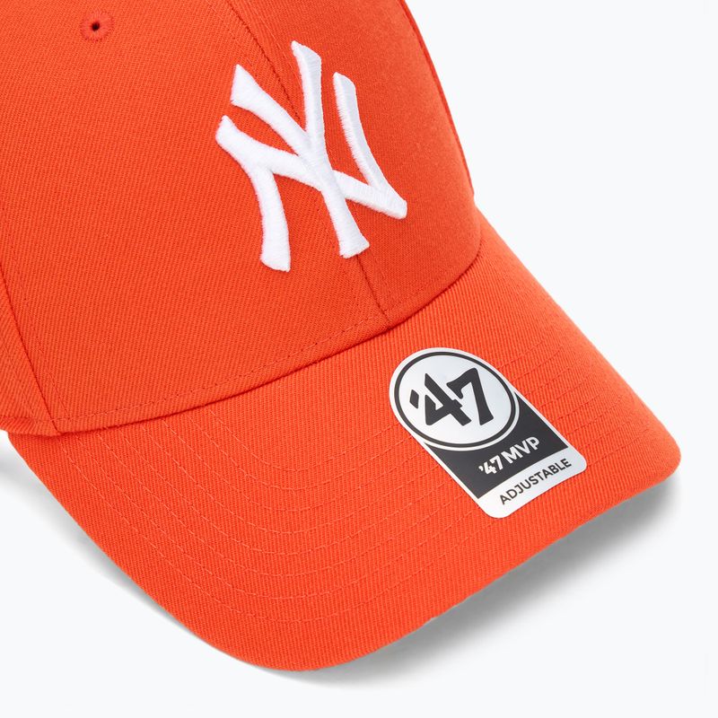 47 Марка MLB New York Yankees MVP жива оранжева бейзболна шапка 3