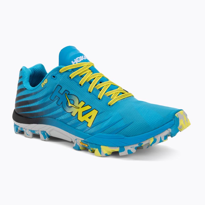 Мъжки обувки за бягане HOKA Evo Jawz cyan/citrus