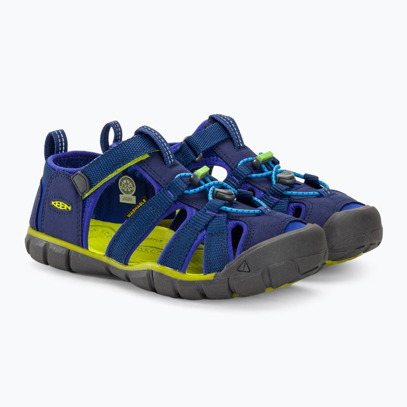 Младежки сандали KEEN Seacamp II CNX blue depths/chartreuse 4