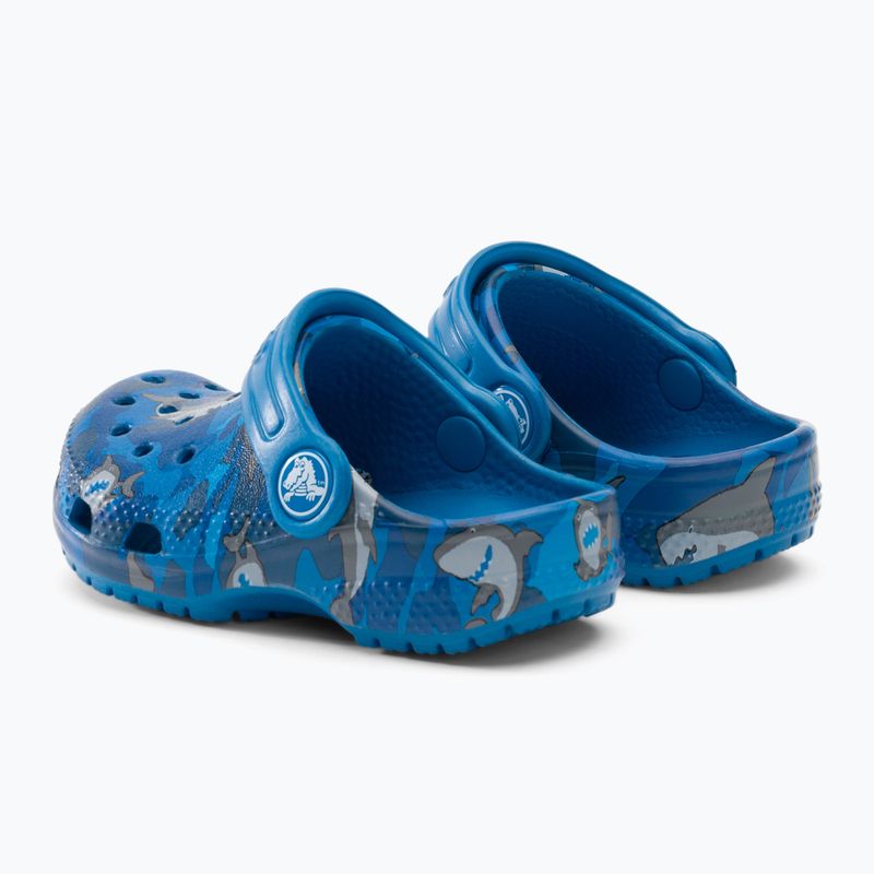 Детски джапанки Crocs Classic Shark Clog prep blue 4