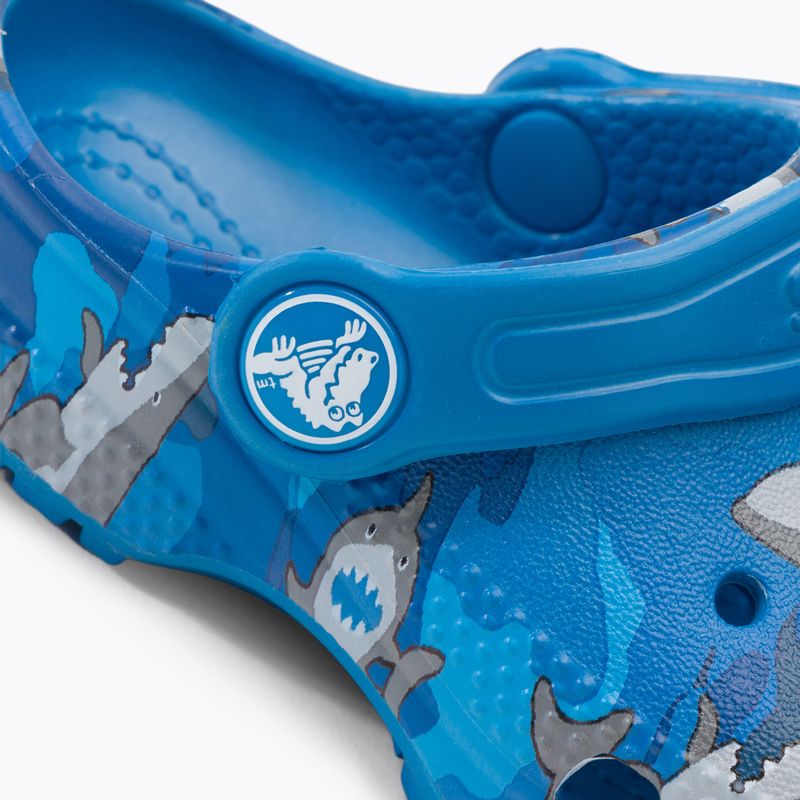 Детски джапанки Crocs Classic Shark Clog prep blue 9