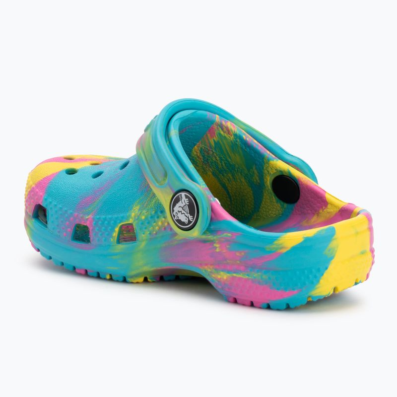 Crocs Classic Marbled Clog Toddler джапанки digital aqua/multi 4