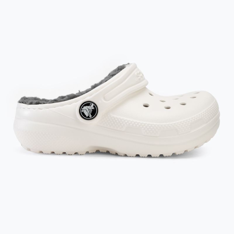 Детски джапанки Crocs Classic Lined Clog Toddler white/grey 3