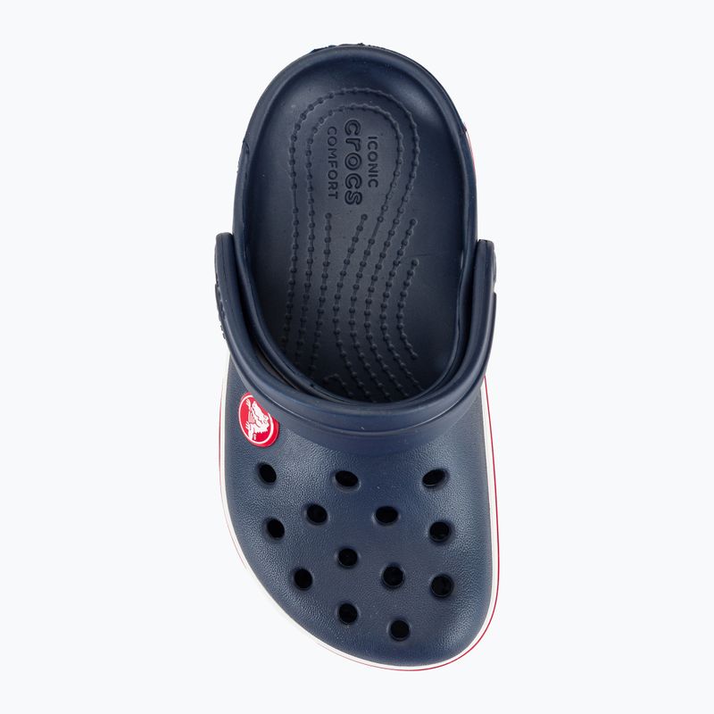 Детски джапанки Crocs Crocband Clog в тъмносиньо/червено 7