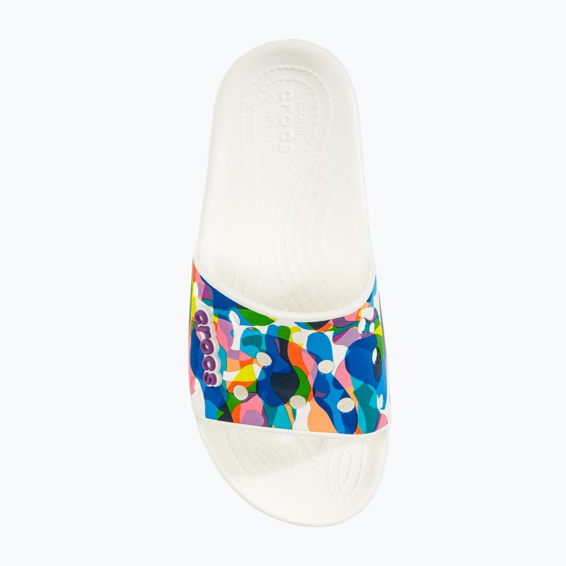 Джапанки Crocs Classic Crocs Bubble Block Slide white/multi 5