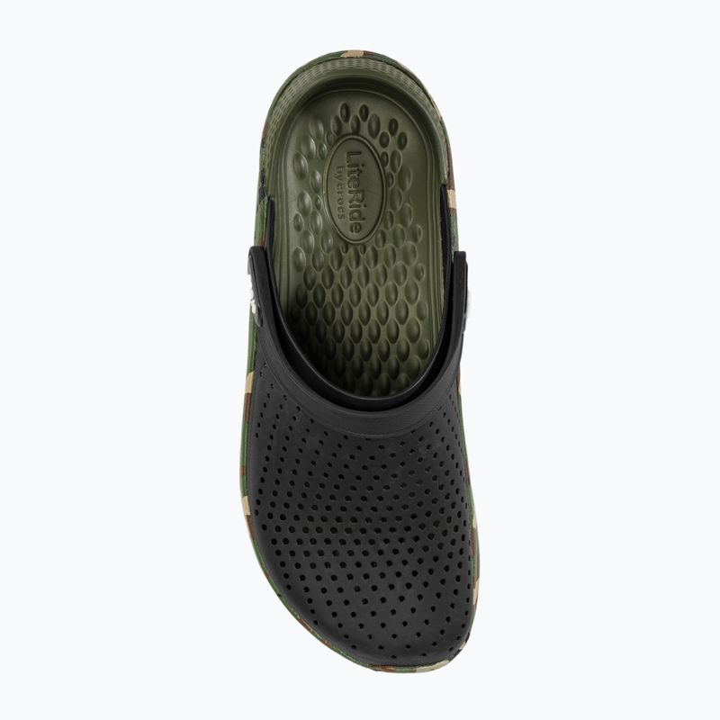 Джапанки Crocs LiteRide Printed Camo Clog black/multi 6