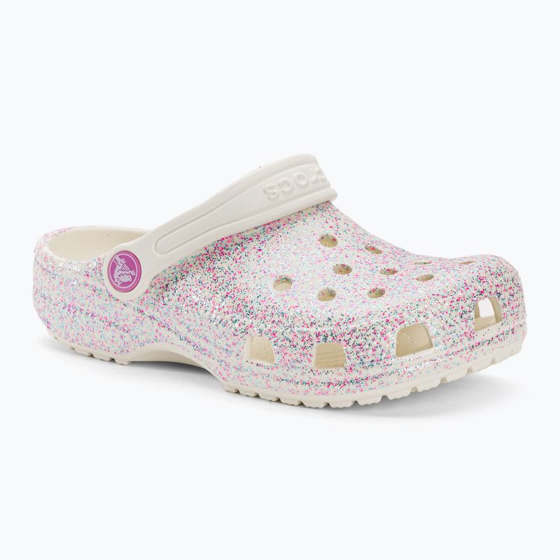 Crocs Classic Glitter Clog детски джапанки bianco sporco