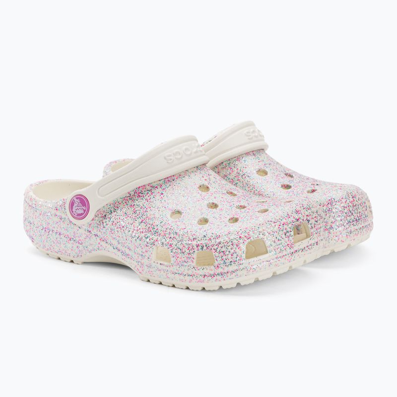 Crocs Classic Glitter Clog детски джапанки bianco sporco 5