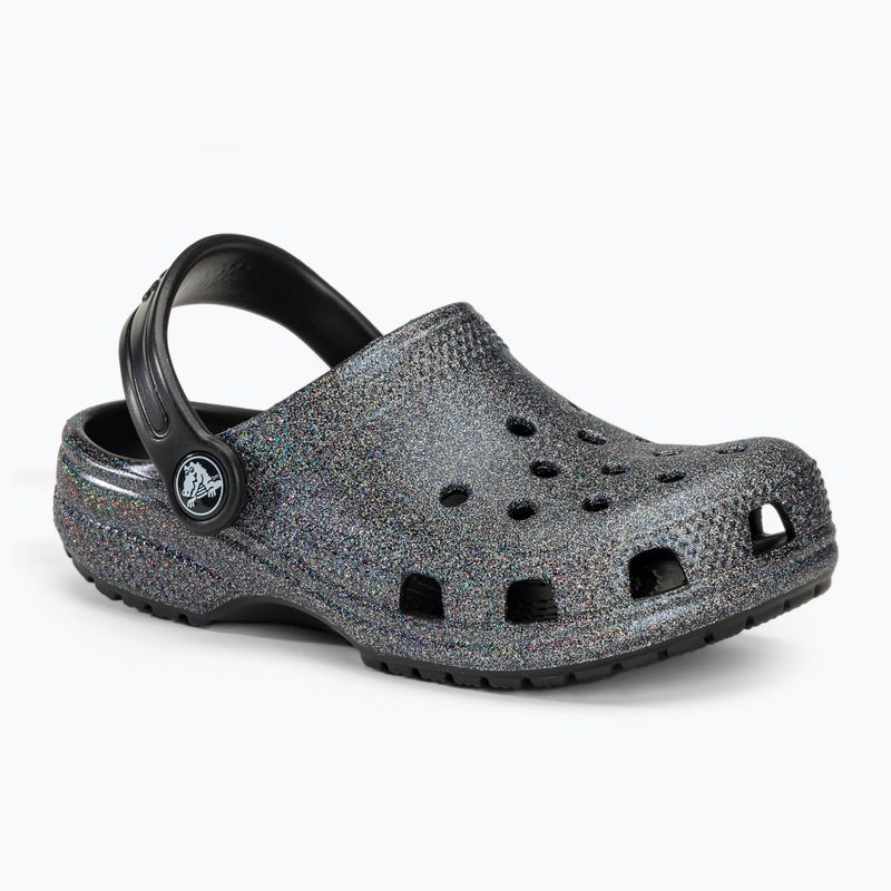 Детски чехли Crocs Classic Glitter Clog black 2