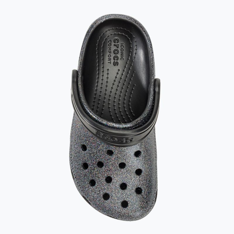 Детски чехли Crocs Classic Glitter Clog black 6