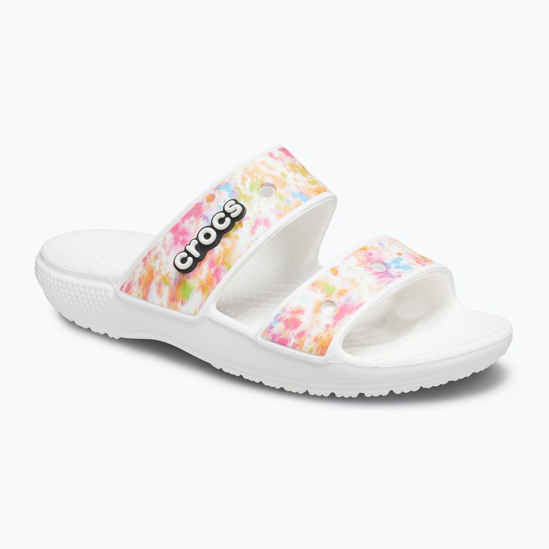 Crocs Classic Crocs Tie-Dye Graphic Sandal white 207283-928 джапанки 8