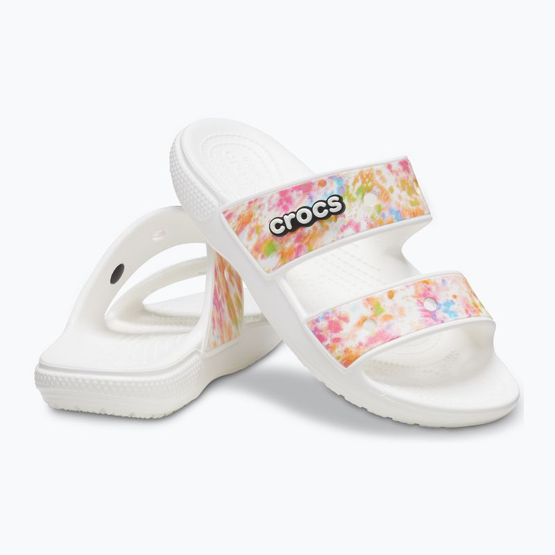 Crocs Classic Crocs Tie-Dye Graphic Sandal white 207283-928 джапанки 13