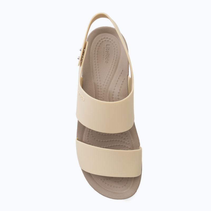 Дамски сандали Crocs Brooklyn Met Low Wedge metal champagne 6