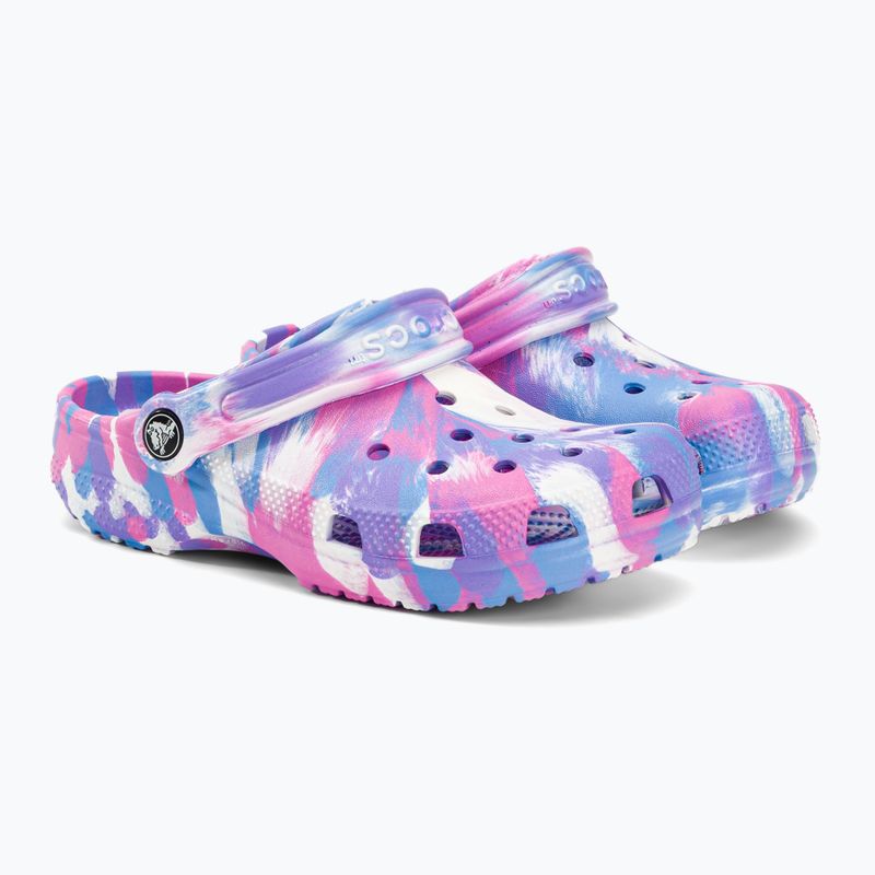 Детски джапанки Crocs Classic Marbled Clog K в цвят 207464-102 5