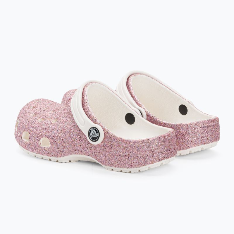 Детски джапанки Crocs Classic Glitter Clog white/rainbow 5