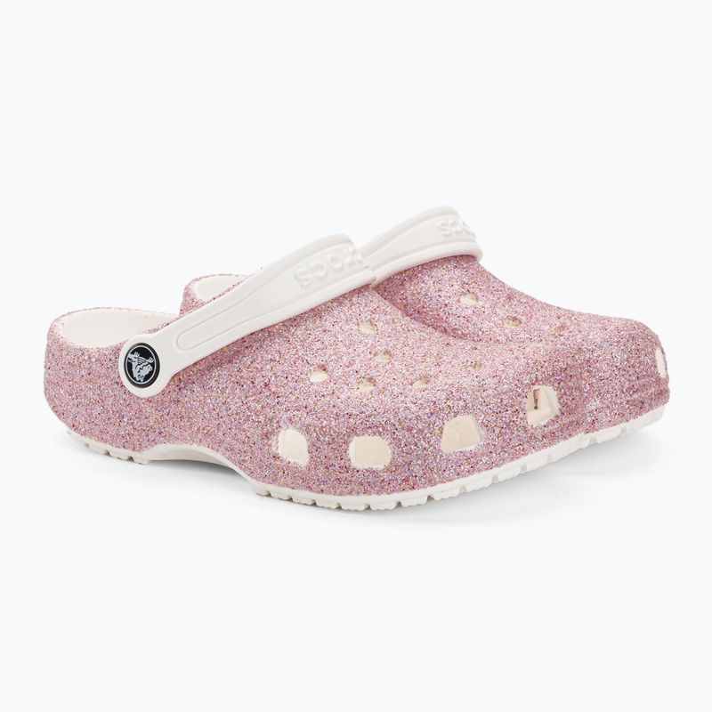 Детски джапанки Crocs Classic Glitter Clog white/rainbow 6