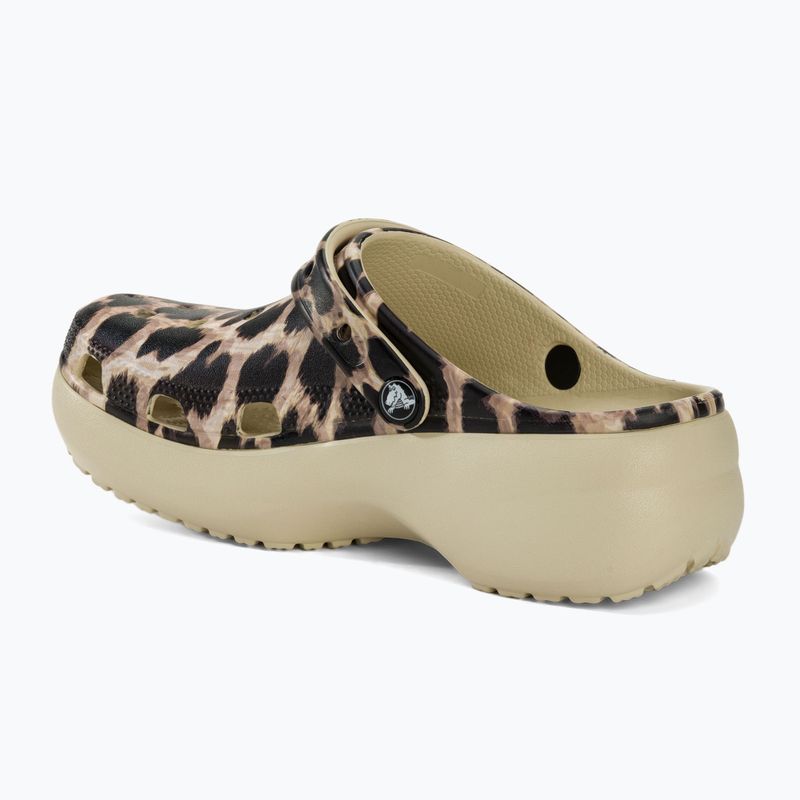 Дамски чехли Crocs Classic Platform Animal Remix bone/leopard 4