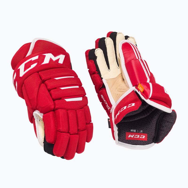 CCM Tacks 4R Pro2 SR хокейни ръкавици червени