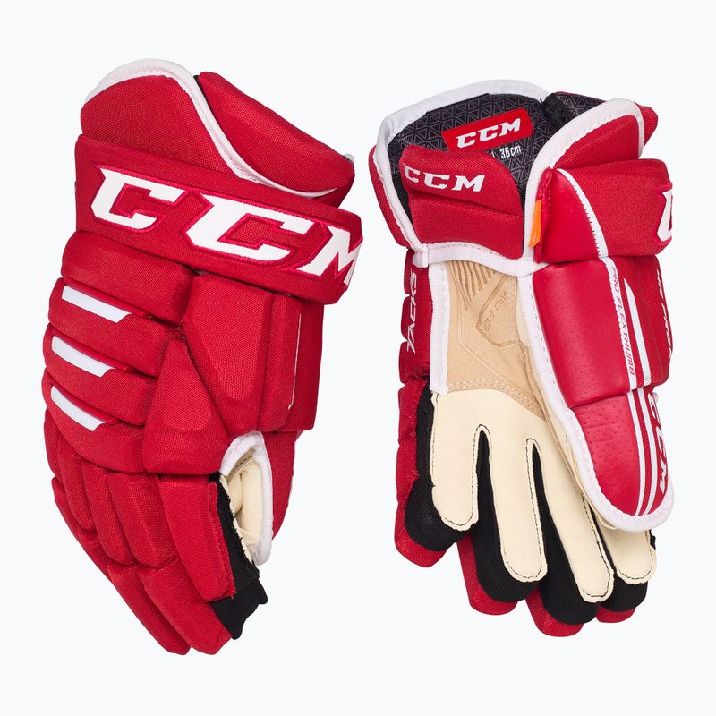 CCM Tacks 4R Pro2 SR хокейни ръкавици червени 2