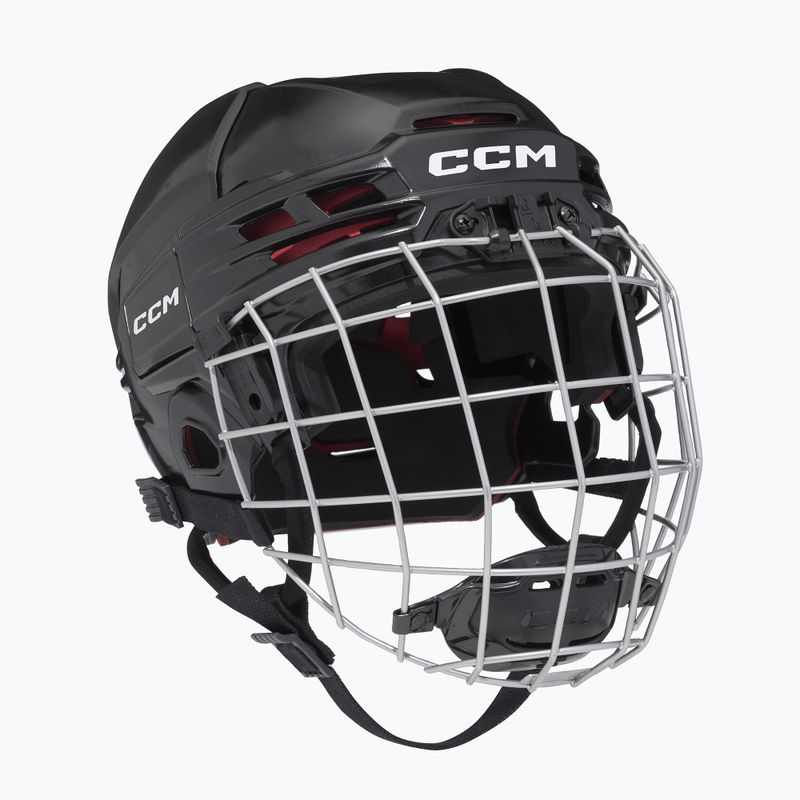 Детска хокейна каска CCM Tacks 70 Combo JR Black