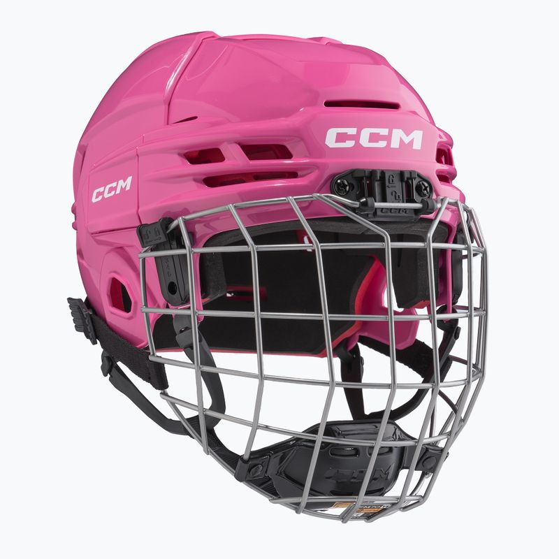 Детска хокейна каска CCM Tacks 70 Combo pink