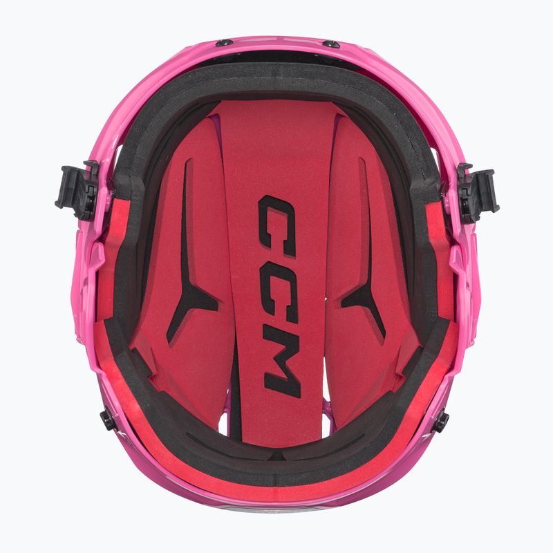 Детска хокейна каска CCM Tacks 70 Combo pink 5