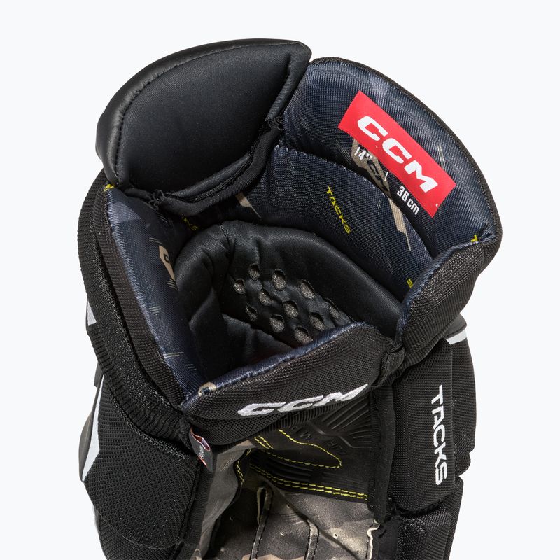 Детски хокейни ръкавици CCM Tacks AS-V Pro YTH black/white 4