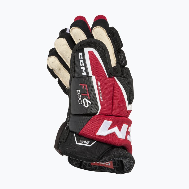 Детски хокейни ръкавици CCM JetSpeed FT6 Pro JR black/red/white 3