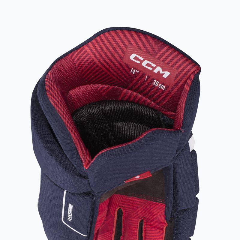 Детски хокейни ръкавици CCM Next JR navy/white 4