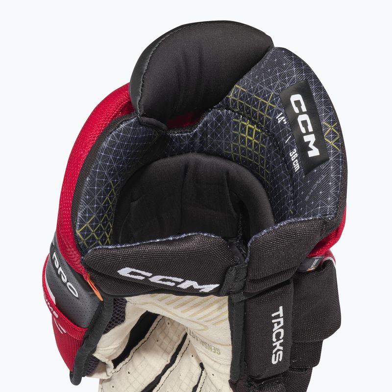 Ръкавици за хокей CCM Tacks XF Pro SR черни/червени/бели 4