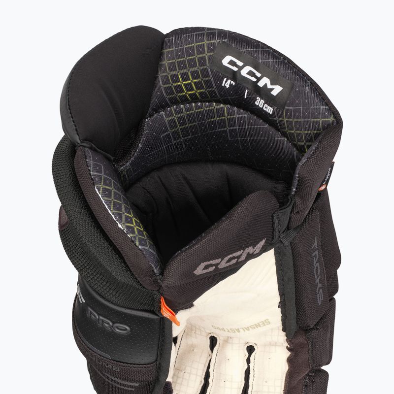 Ръкавици за хокей CCM Tacks XF Pro SR черни/сиви 3
