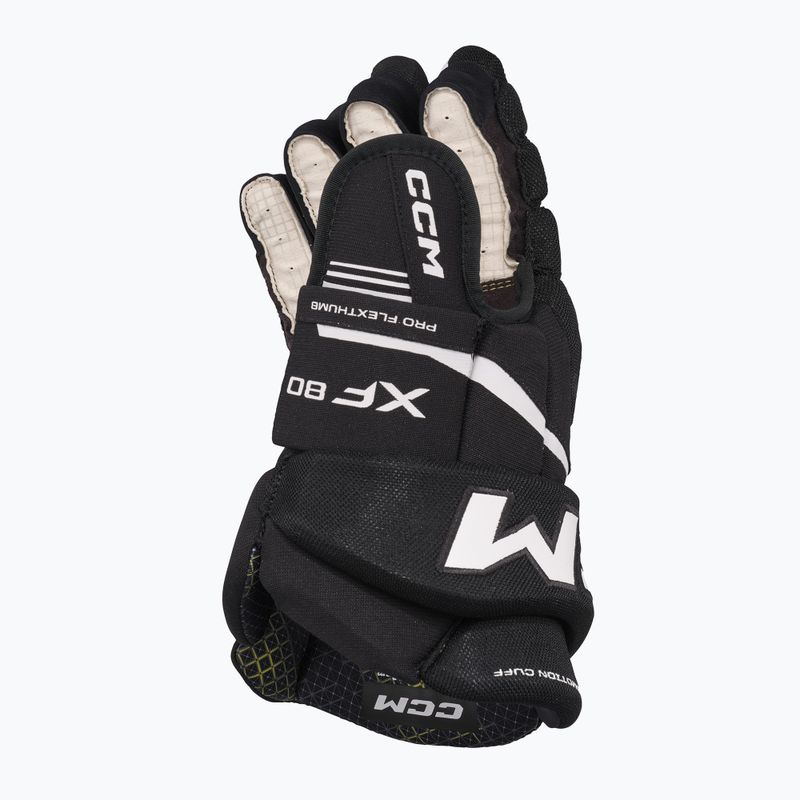 CCM Tacks XF80 SR черни/бели ръкавици за хокей 3
