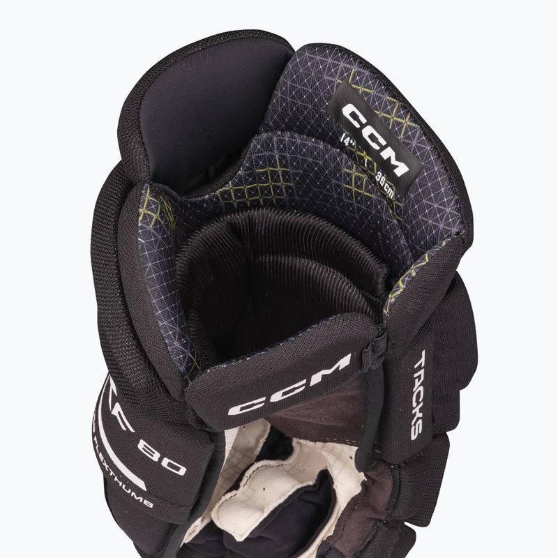 CCM Tacks XF80 SR черни/бели ръкавици за хокей 4