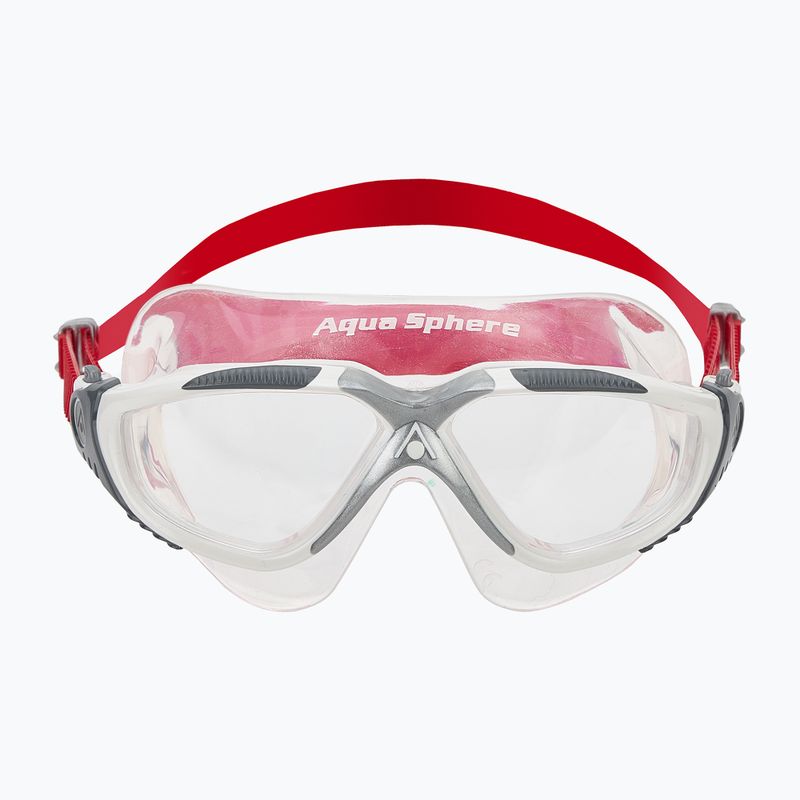 Маска за плуване Aquasphere Vista white/red/clear 2