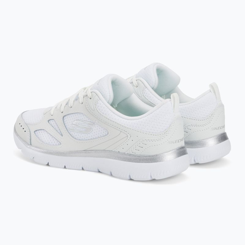 Дамски обувки за обучение SKECHERS Summits Suited white/silver 3