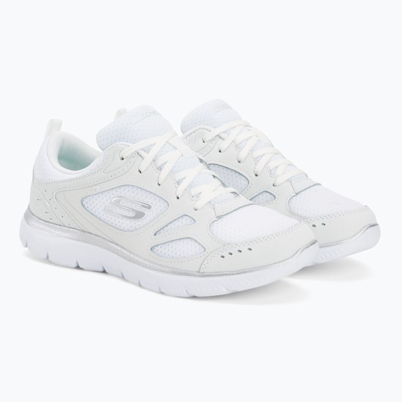 Дамски обувки за обучение SKECHERS Summits Suited white/silver 4