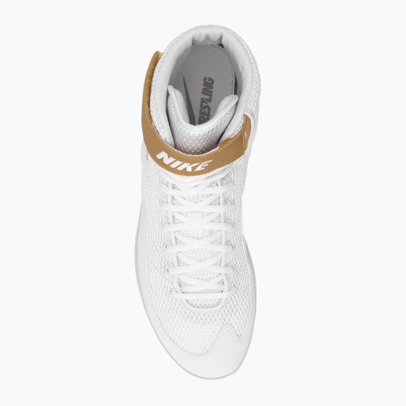 Мъжки обувки за борба Nike Inflict 3 white/metallic gold 5