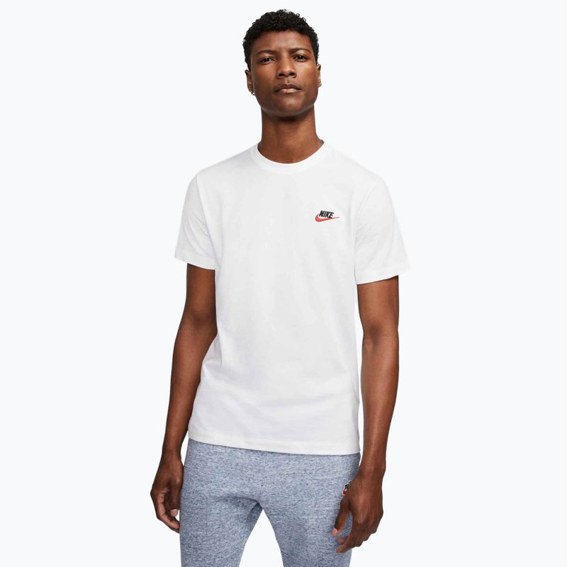 Мъжка тениска Nike Sportswear Club white/black/university red
