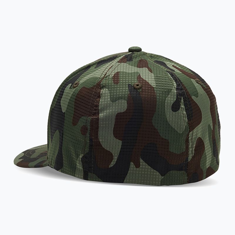 Мъжки Fox Racing Fox Head Camo Tech Flexfit зелена камуфлажна бейзболна шапка 2