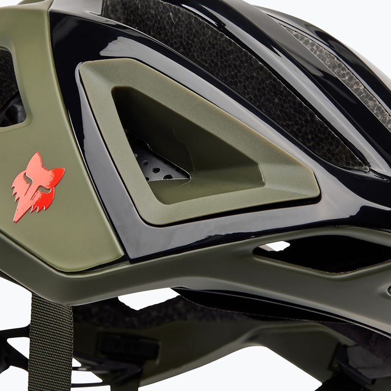 Fox Racing Crossframe Pro Ashr маслиненозелена велосипедна каска 12