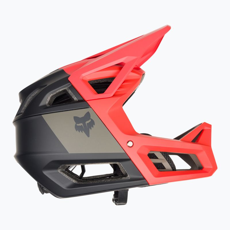 Fox Racing Proframe RS Nuf оранжева каска за велосипед с пламък 4