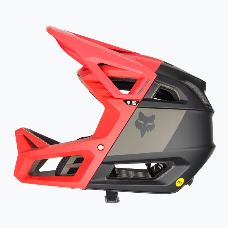 Fox Racing Proframe RS Nuf оранжева каска за велосипед с пламък 5