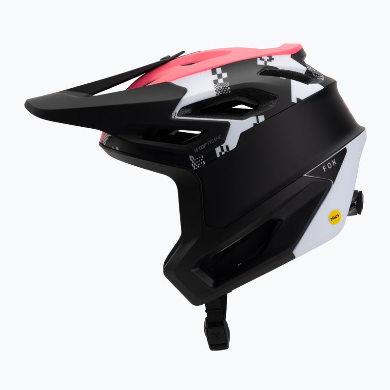 Fox Racing Dropframe Pro Digi Image черна/бяла велосипедна каска 3