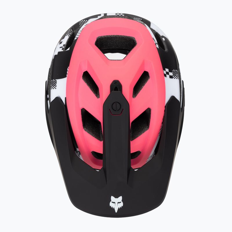 Fox Racing Dropframe Pro Digi Image черна/бяла велосипедна каска 6