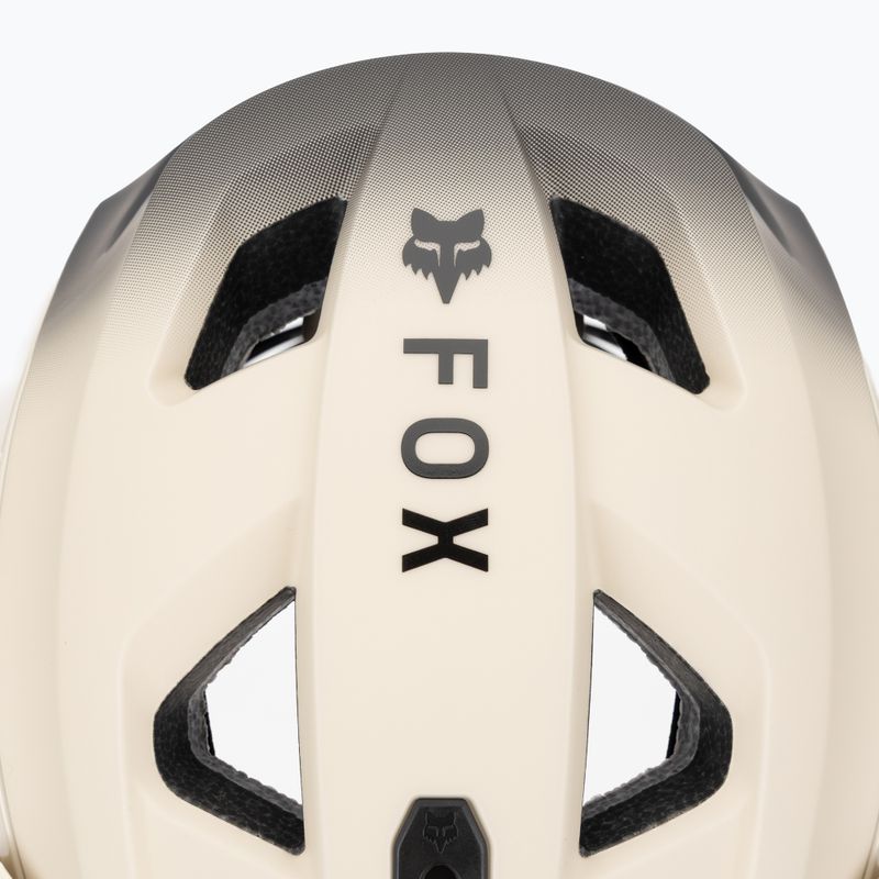 Fox Racing Speedframe Pro Backfade крем каска за велосипед 7