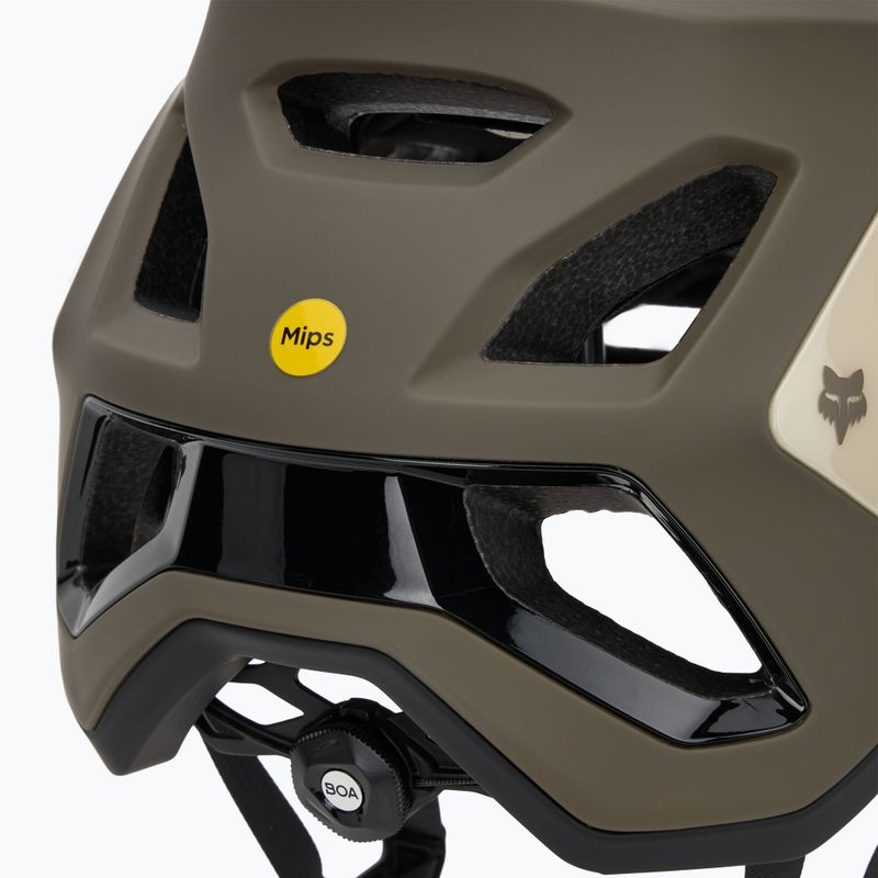 Fox Racing Speedframe Pro Defy крем каска за велосипед 8